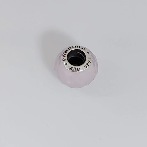 Pandora ESSENCE Friendship Charm Pink Crystal Petite Facets Murano Glass Charm - Picture 3 of 4